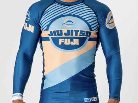 Pacer Flex Lite Long Sleeve Rashguard Blue Gold by Fuji Fashion