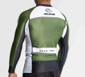 Jiu Jitsu Script Flex Lite Long Sleeve Rashguard Green by Fuji For Discount