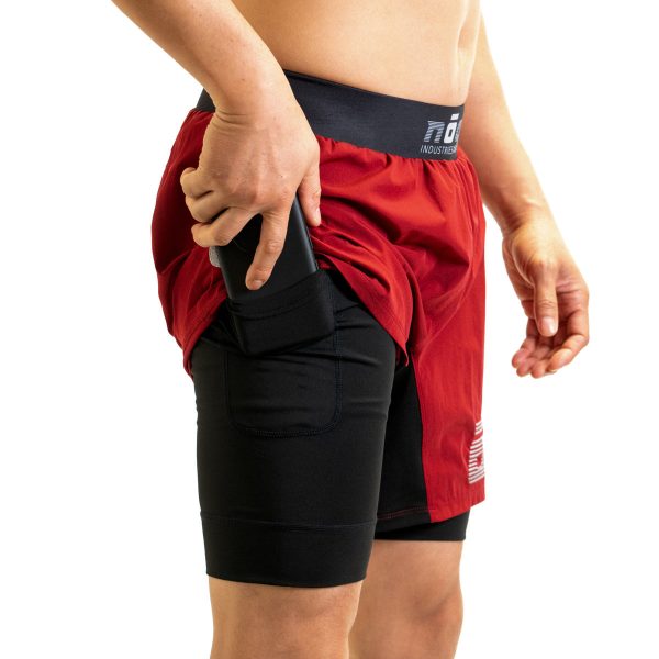 KIDS Ghost Premium Lined Grappling Shorts - Merlot Red Online Sale