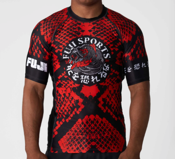 Oni vs. Anaconda Short Sleeve Rashguard Red by Fuji Online Sale