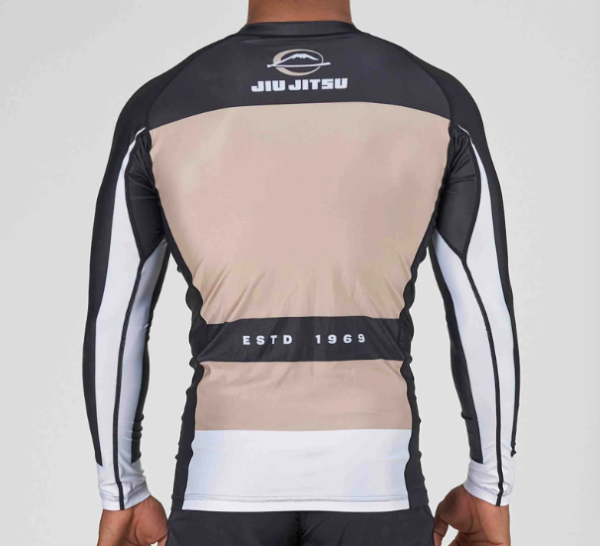 Jiu Jitsu Script Flex Lite Long Sleeve Rashguard Black by Fuji Sale