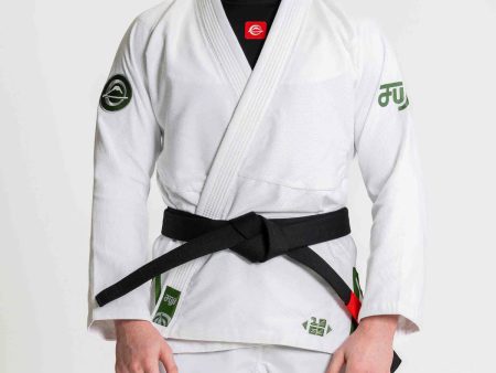 Flow-Tech BJJ Gi White Green by Fuji Hot on Sale