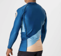 Pacer Flex Lite Long Sleeve Rashguard Blue Gold by Fuji Fashion