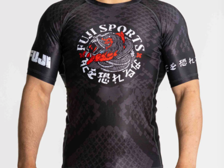 Oni vs. Anaconda Short Sleeve Rashguard Black by Fuji Hot on Sale