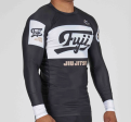 Jiu Jitsu Script Flex Lite Long Sleeve Rashguard Black by Fuji Sale