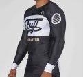 Jiu Jitsu Script Flex Lite Long Sleeve Rashguard Black by Fuji Sale