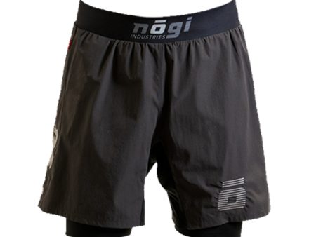 KIDS Ghost Premium Lined Grappling Shorts - New Jersey Gray For Sale