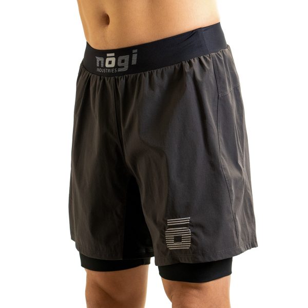 KIDS Ghost Premium Lined Grappling Shorts - New Jersey Gray For Sale