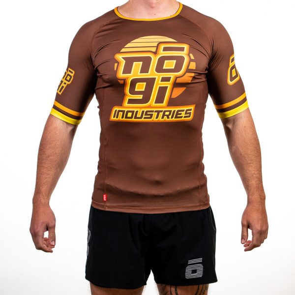 7Four Short Sleeve Rank Rash Guard Brown by Nogi Industries Online Sale