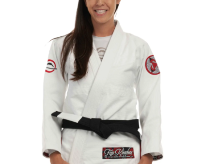 Suparaito Women s BJJ Gi Crane Edition White Red by Fuji Online now