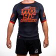 7Four Short Sleeve Rank Rash Guard Black by Nogi Industries For Cheap