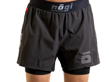 Ghost 5  Premium Lined Grappling Shorts - New Jersey Gray by Nogi Industries Online Hot Sale