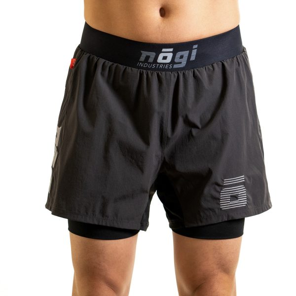 Ghost 5  Premium Lined Grappling Shorts - New Jersey Gray by Nogi Industries Online Hot Sale