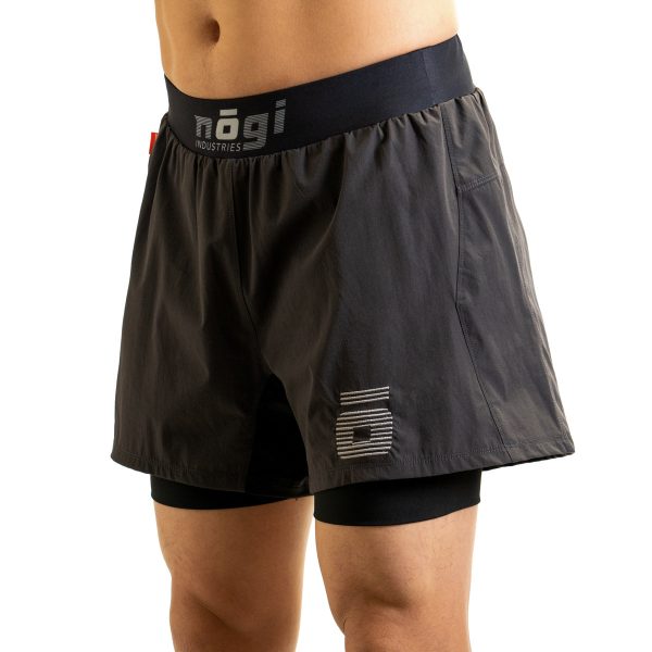 Ghost 5  Premium Lined Grappling Shorts - New Jersey Gray by Nogi Industries Online Hot Sale