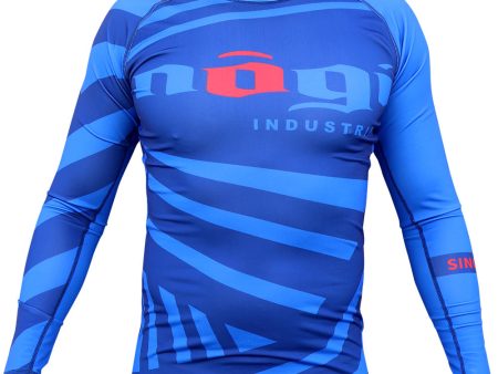 Exeter Long Sleeve Rank Rash Guard - Blue by Nogi Industries Hot on Sale