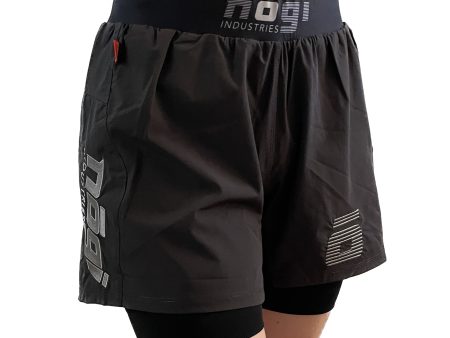 WOMENS Ghost 5  Inseam Premium Lined Grappling Shorts - New Jersey Gray by Nogi Industries For Discount