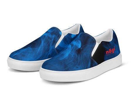 Blue Smoke Men’s Slip-on Canvas Shoes by Nogi Industries Online Hot Sale