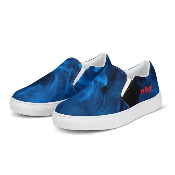 Blue Smoke Men’s Slip-on Canvas Shoes by Nogi Industries Online Hot Sale