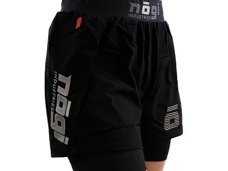 WOMENS Ghost 5  Inseam Premium Lined Grappling Shorts - Obsidian Black by Nogi Industries Online Sale