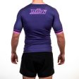 7Four Short Sleeve Rank Rash Guard Purple by Nogi Industries For Discount