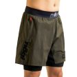 Ghost 7  Premium Lined Grappling Shorts - Fury Green by Nogi Industries Online