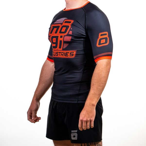 7Four Short Sleeve Rank Rash Guard Black by Nogi Industries For Cheap