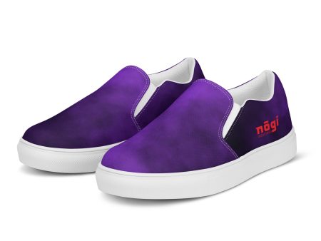 Purple Smoke Men’s Slip-on Canvas Shoes by Nogi Industries Online Sale