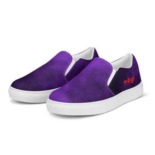 Purple Smoke Men’s Slip-on Canvas Shoes by Nogi Industries Online Sale