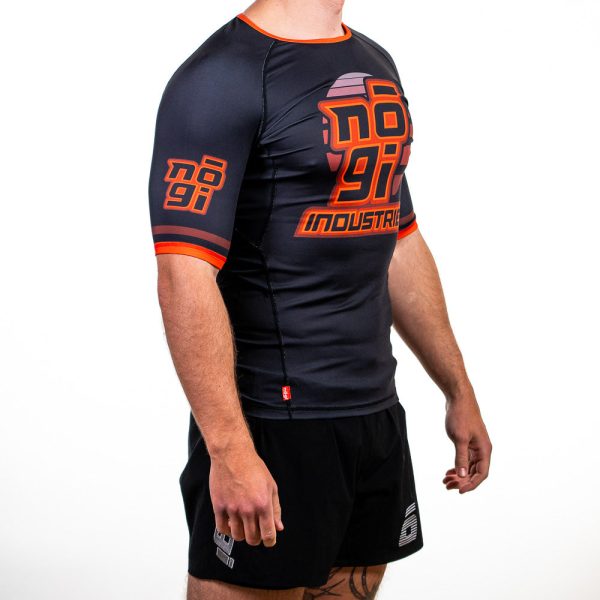 7Four Short Sleeve Rank Rash Guard Black by Nogi Industries For Cheap