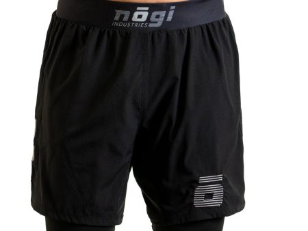 Ghost 7  Premium Lined Grappling Shorts - Obsidian Black by Nogi Industries Online now