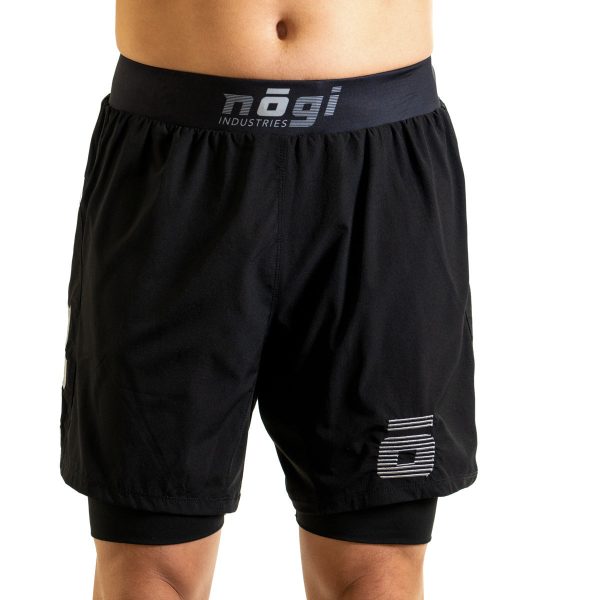 Ghost 7  Premium Lined Grappling Shorts - Obsidian Black by Nogi Industries Online now