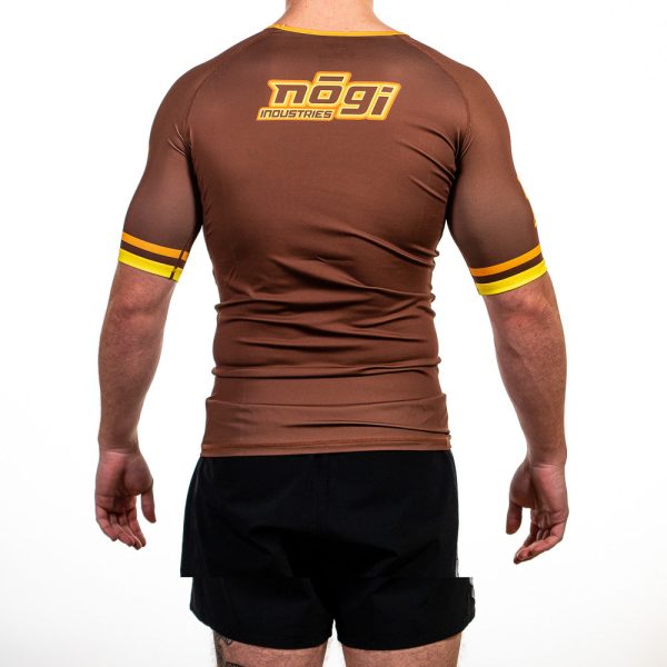 7Four Short Sleeve Rank Rash Guard Brown by Nogi Industries Online Sale