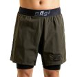 Ghost 7  Premium Lined Grappling Shorts - Fury Green by Nogi Industries Online