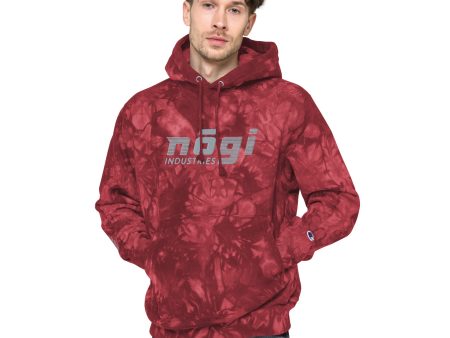 Red Smoke Unisex Champion Tie-Dye Hoodie by Nogi Industries Fashion