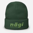 Embroidered Beanie w Puff logo (Green & Green) by Nogi Industries Online Sale