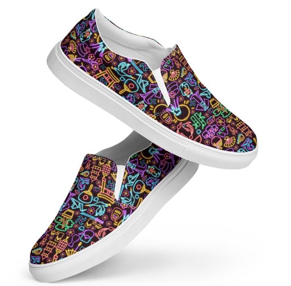 Neon Nights Men’s Slip-on Canvas Shoes by Kaizen Athletic Discount