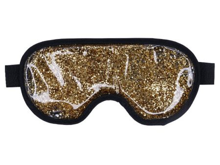 Šildanti šaldanti akių kaukė - miego akiniai beOSOM Hot & Cold Glitter Eye Mask Golden, auksinė Hot on Sale