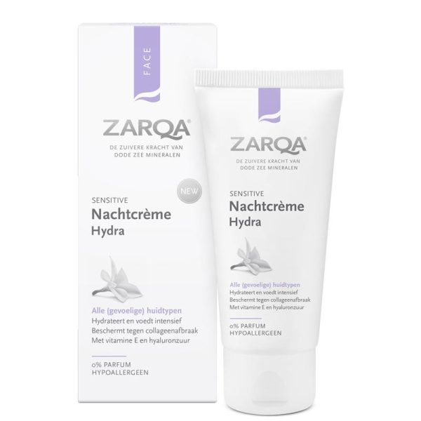 Zarqa drėkinamasis naktinis veido kremas 50ml +dovana Previa kosmetikos priemonė Online Hot Sale