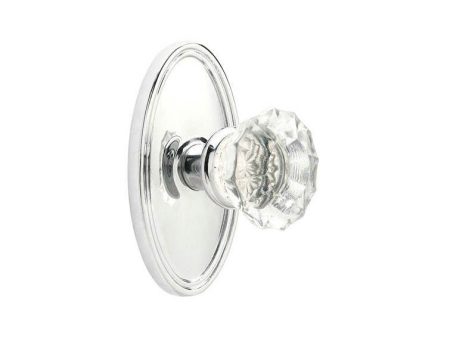 Emtek 8520AS Dummy , Oval Rosette , Astoria Clear Knob on Sale